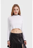 Sweater Mujer Contraste Blanco