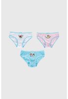 Calzón Niña Tripack Princesas Celeste