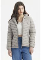 Parka Mujer Corta Plummy Cortes Gris