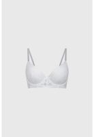 Sostén Mujer Push Up Detalle Encaje Blanco