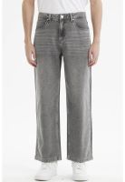 Jeans Hombre Wide Leg Lavado Gris Claro