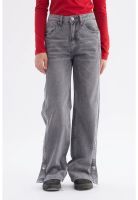 Jeans Niña Wide Leg Gris