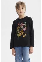 Polera Niño Bordados Negro