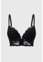 Sostén Mujer Corset Detalle Cruce Medio Negro