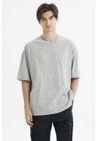 Polera Hombre Oversize Gris Melange