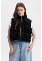 Parka Mujer Sin Mangas Polar Negro