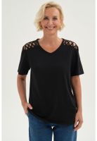 Polera Mujer Detalle Hombro Negro - ll