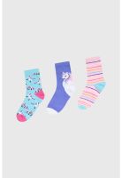 Calcetín Niña Tripack Celeste - ll
