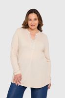 Polera Mujer Manga Roll Up Arena