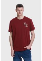 Polera Hombre Aplicación Burdeo