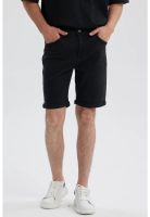 Bermuda Hombre Básica Roll Up Negro