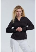Blusa Mujer Satín Negro