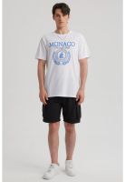 Polera Hombre Oversize Print Blanco