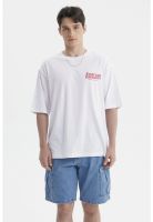 Polera Hombre Print Blanco / Rosado