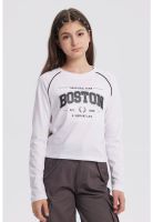 Polera Niña Argollas Crudo