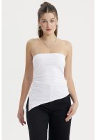 Polera Mujer Basta Asimétrica Blanco- ll