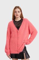 Sweater Mujer Peludo Coral