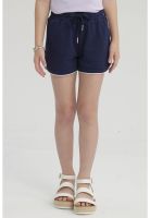 Short Niña Con Cordón Azul Marino