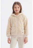 Polar Niña Peludo Básico Beige