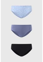 Calzón Mujer Tripack Pantaleta Algodón Gris Oscuro