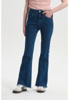 Jeans Mujer Flare Corte Azul