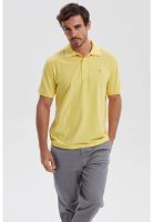 Polera Hombre Piqué Básica Lisa Amarillo