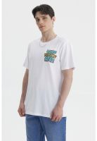 Polera Hombre Oversize Bordado Blanco