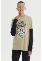 Polera Niño Básica Print Beige