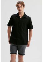 Camisa Hombre Textura Guayabera Negro - ll