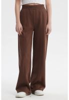 Pantalón Buzo Mujer Wide Leg Café Oscuro - ll