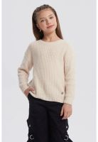 Sweater Niña Chenille Beige