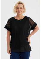 Polera Mujer Calada Negro