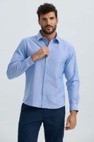 Camisa Hombre Oxford Premium Celeste