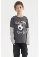 Polera Niño Básica Print Marengo- ll