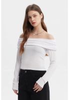 Polera Mujer Strass Blanco