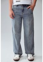 Jeans Niño Calce Recto Cortes Azul