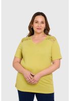 Polera Mujer Tachas Pistacho