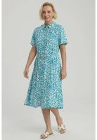 Vestido Mujer Abotonado Turquesa