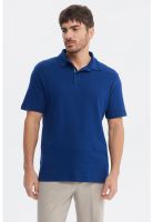 Polera Hombre Polo Lisa Azul