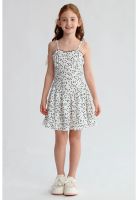 Vestido Niña Cintura Corte Blanco