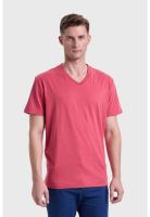 Polera Hombre Cuello V Básica Coral