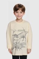 Polera Niño Print Relieve Crudo