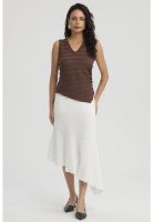 Polera Mujer Recogido Café Oscuro