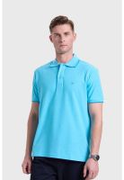 Polera Hombre Piqué Básica Azul