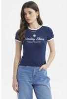 Polera Mujer Ajustado Azul - ll