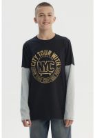 Polera Niño Básica Print Negro - lll