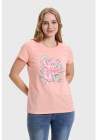 Polera Mujer Básica Print Damasco