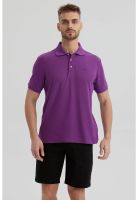 Polera Hombre Pique Básica Lisa Morado - ll
