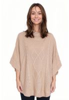 Sweater Mujer Poncho Beige