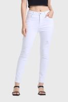 Jeans Mujer Skinny Lia Lavado Blanco